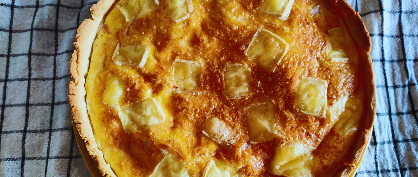 quiche pavo y queso brie
