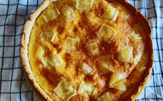 quiche pavo y queso brie