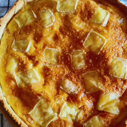 quiche pavo y queso brie
