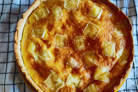 quiche pavo y queso brie