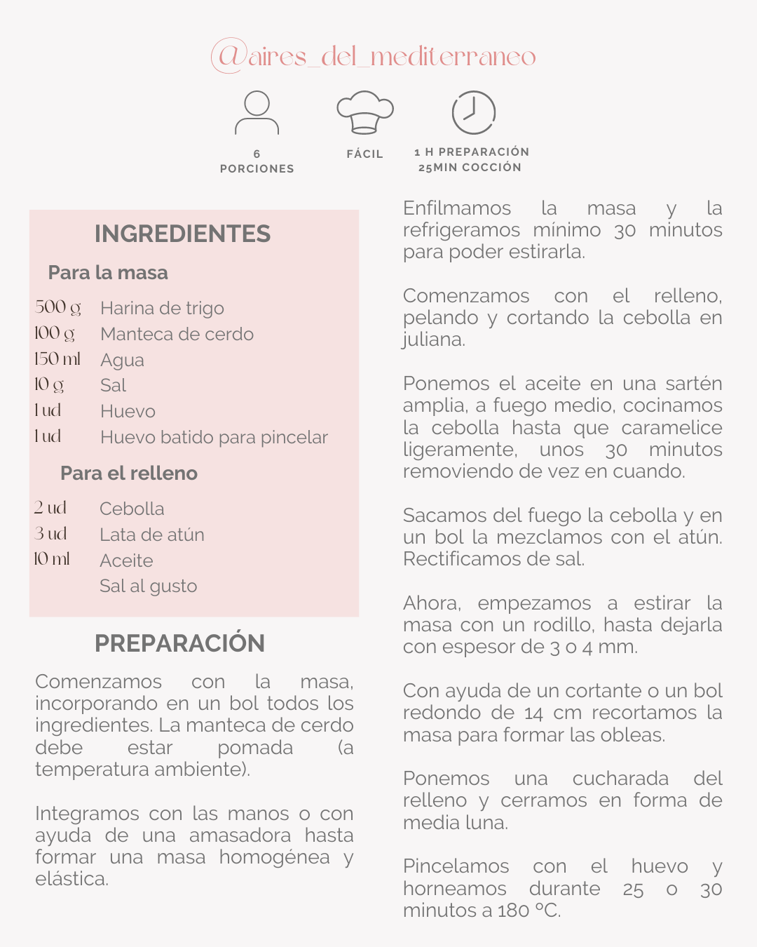 Receta empanadillas de atún y cebolla paso a paso